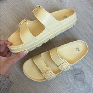 Yellow Slide Sandals